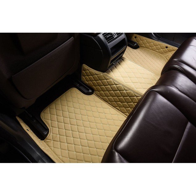 Buy Beige Luxury Leather Diamond Car Floor Mats UK Buy Beige Luxury Leather Diamond Car Floor Mats UK