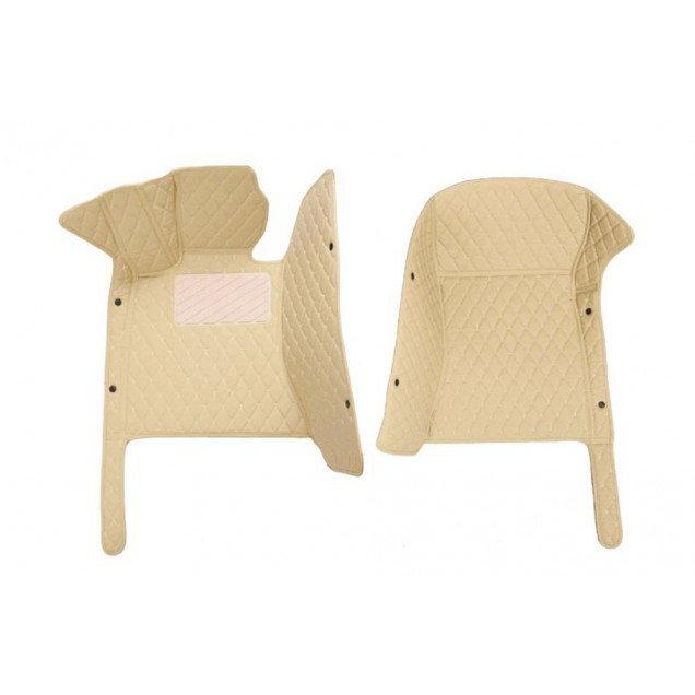 Buy Beige Luxury Leather Diamond Car Floor Mats UK Buy Beige Luxury Leather Diamond Car Floor Mats UK