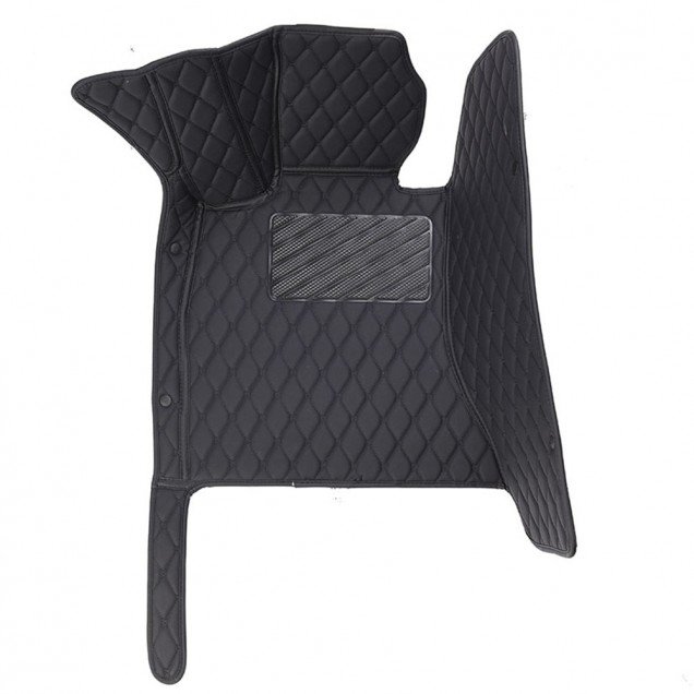 Buy Black and Black Stitching Luxury Leather Diamond Car Floor Mats UK Buy Black and Black Stitching Luxury Leather Diamond Car Floor Mats UK