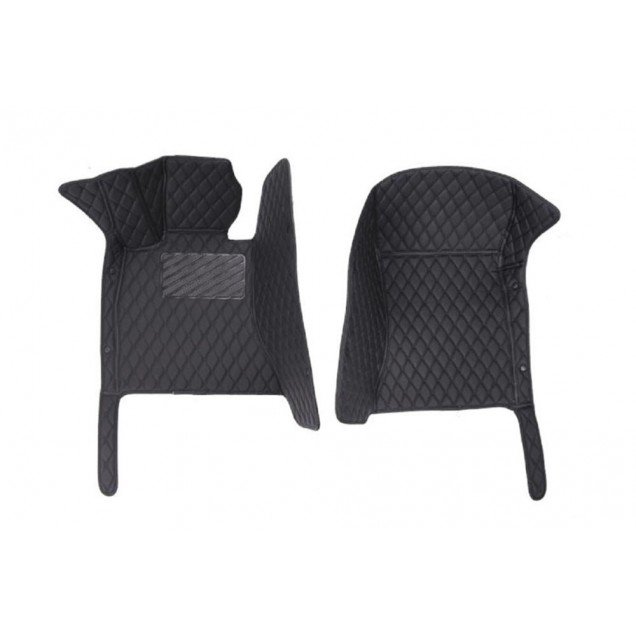 Buy Black and Black Stitching Luxury Leather Diamond Car Floor Mats UK Buy Black and Black Stitching Luxury Leather Diamond Car Floor Mats UK