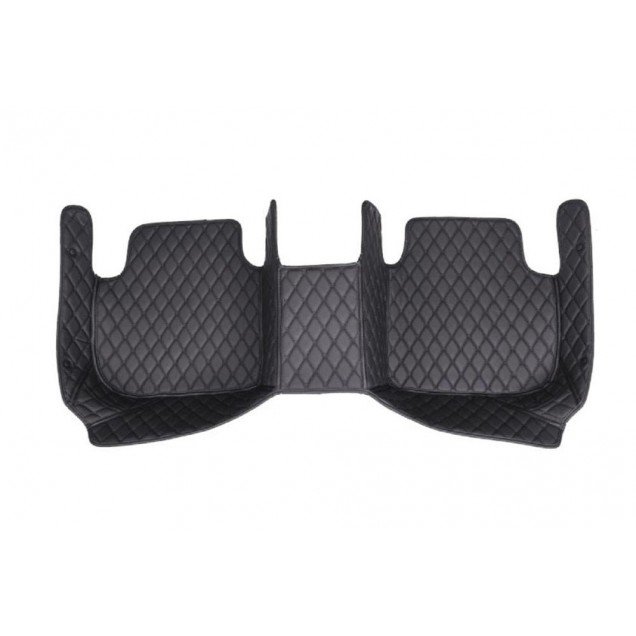 Buy Black and Black Stitching Luxury Leather Diamond Car Floor Mats UK Buy Black and Black Stitching Luxury Leather Diamond Car Floor Mats UK