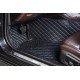 Buy Black and Blue Stitching Luxury Leather Diamond Car Floor Mats UK Buy Black and Blue Stitching Luxury Leather Diamond Car Floor Mats UK