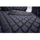 Buy Black and Blue Stitching Luxury Leather Diamond Car Floor Mats UK Buy Black and Blue Stitching Luxury Leather Diamond Car Floor Mats UK