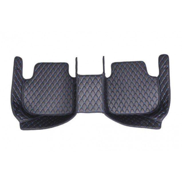 Buy Black and Blue Stitching Luxury Leather Diamond Car Floor Mats UK Buy Black and Blue Stitching Luxury Leather Diamond Car Floor Mats UK