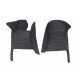 Buy Black and White Stitching Luxury Leather Diamond Car Floor Mats UK Buy Black and White Stitching Luxury Leather Diamond Car Floor Mats UK