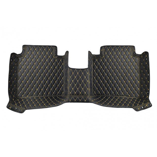 Buy Black and Yellow Stitching Luxury Leather Diamond Car Floor Mats UK Buy Black and Yellow Stitching Luxury Leather Diamond Car Floor Mats UK