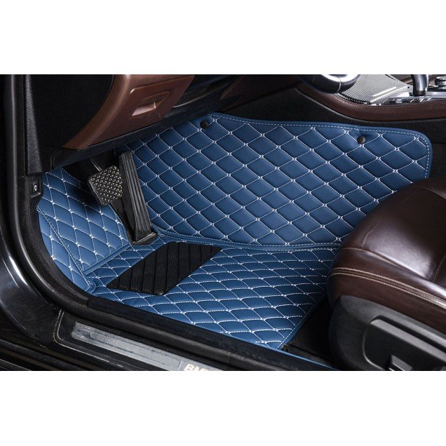 Buy Blue Luxury Leather Diamond Car Floor Mats UK Buy Blue Luxury Leather Diamond Car Floor Mats UK