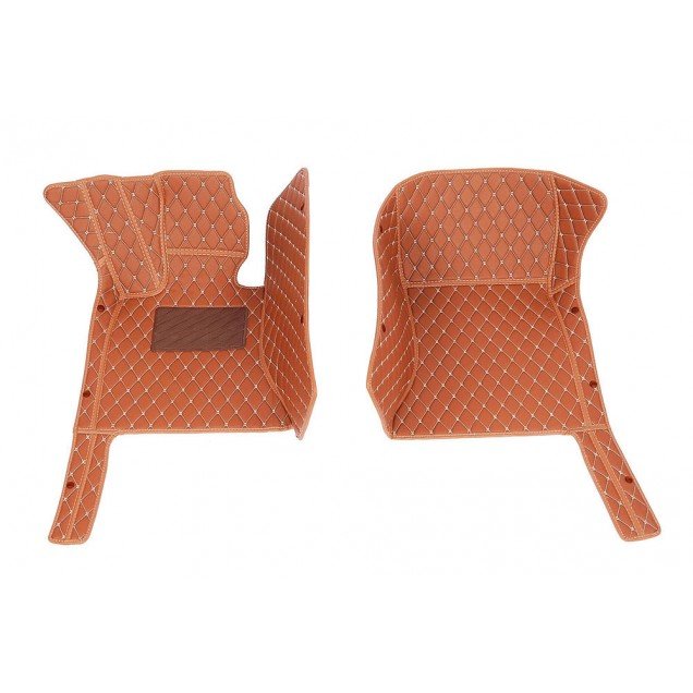 Buy Brown Luxury Leather Diamond Car Floor Mats UK Buy Brown Luxury Leather Diamond Car Floor Mats UK