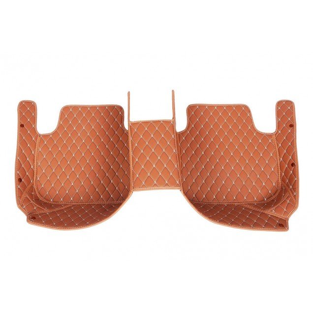 Buy Brown Luxury Leather Diamond Car Floor Mats UK Buy Brown Luxury Leather Diamond Car Floor Mats UK
