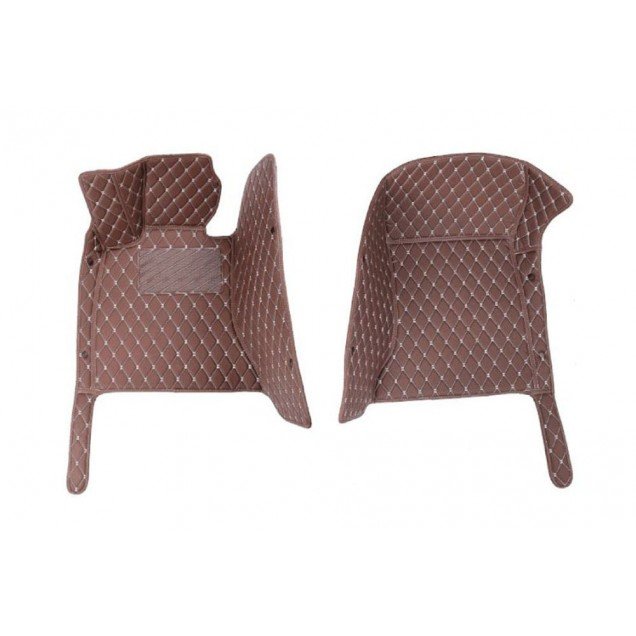Buy Dark Brown Luxury Leather Diamond Car Floor Mats UK Buy Dark Brown Luxury Leather Diamond Car Floor Mats UK
