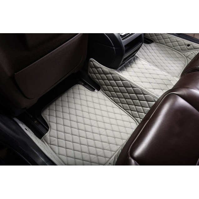 Buy Grey Luxury Leather Diamond Car Floor Mats UK Buy Grey Luxury Leather Diamond Car Floor Mats UK
