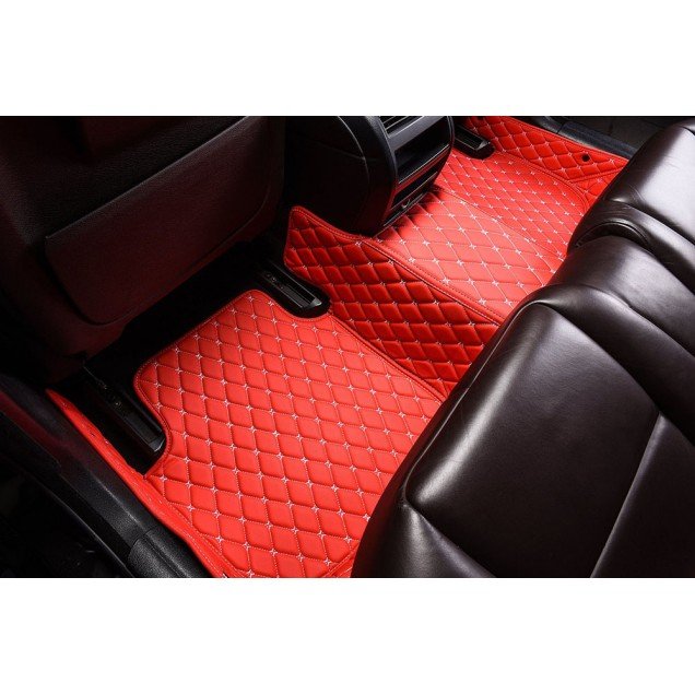 Buy Red Luxury Leather Diamond Car Floor Mats UK Buy Red Luxury Leather Diamond Car Floor Mats UK