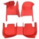 Buy Red Luxury Leather Diamond Car Floor Mats UK Buy Red Luxury Leather Diamond Car Floor Mats UK