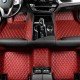 Buy Wine Red Luxury Leather Diamond Car Floor Mats UK