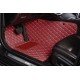 Buy Wine Red Luxury Leather Diamond Car Floor Mats UK