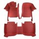 Buy Wine Red Luxury Leather Diamond Car Floor Mats UK