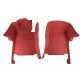 Buy Wine Red Luxury Leather Diamond Car Floor Mats UK