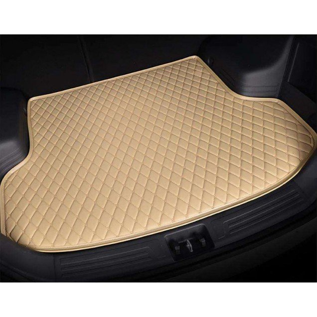 Buy Beige Luxury Leather Diamond Trunk Base Mats UK Buy Beige Luxury Leather Diamond Trunk Base Mats UK