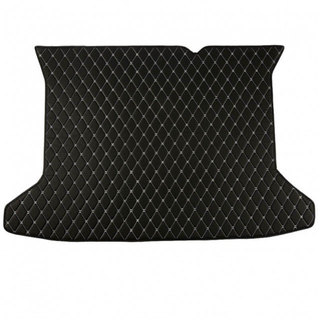 Buy Black and White Stitching Luxury Leather Diamond Trunk Base Mats UK Buy Black and White Stitching Luxury Leather Diamond Trunk Base Mats UK