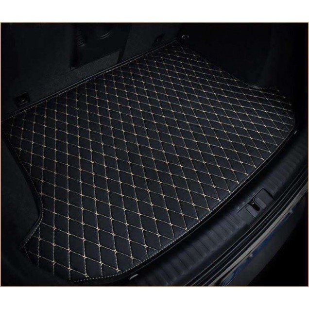 Buy Black and White Stitching Luxury Leather Diamond Trunk Base Mats UK Buy Black and White Stitching Luxury Leather Diamond Trunk Base Mats UK