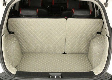 Buy Grey Full Cover Luxury Leather Diamond Trunk Car Floor Mats UK