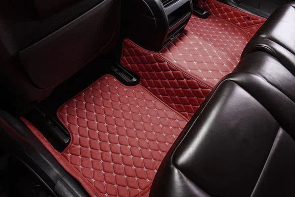 Buy Wine Red Custom Diamond Car Mats UK