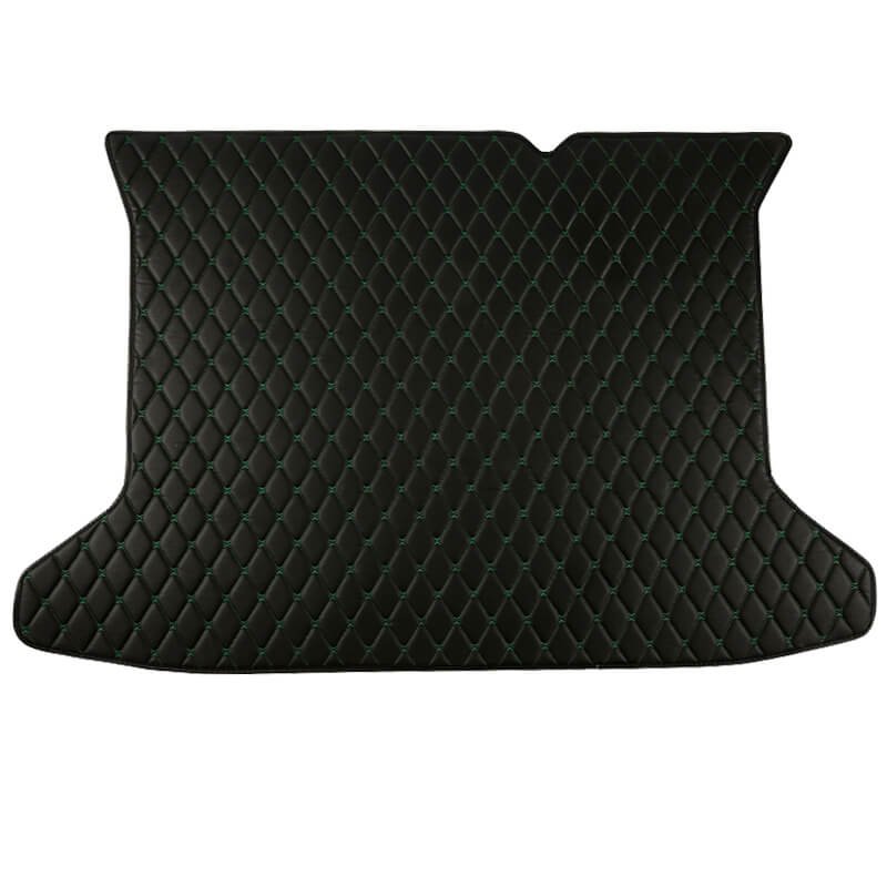 Buy Black and Green Stitching Luxury Leather Diamond Trunk Base Mats UK